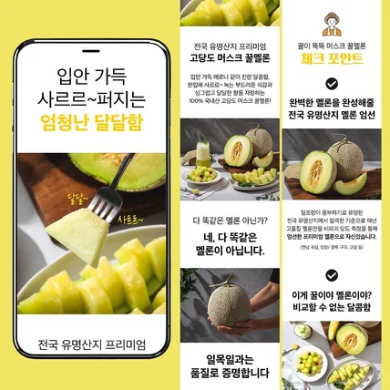 포트폴리오-[기획 · 디자인] 멜론 과일 식품 상세페이지