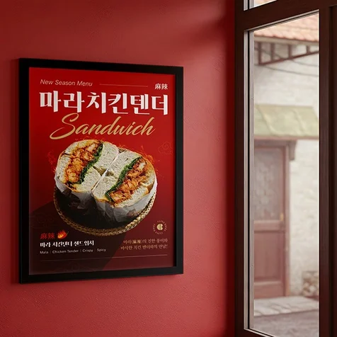 포트폴리오-신메뉴의 강렬한 풍미를 시각화한 포스터 디자인