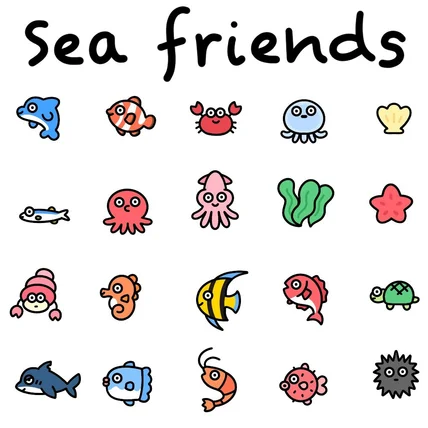 포트폴리오-물고기 캐릭터  (브랜드용 캐릭터 디자인)