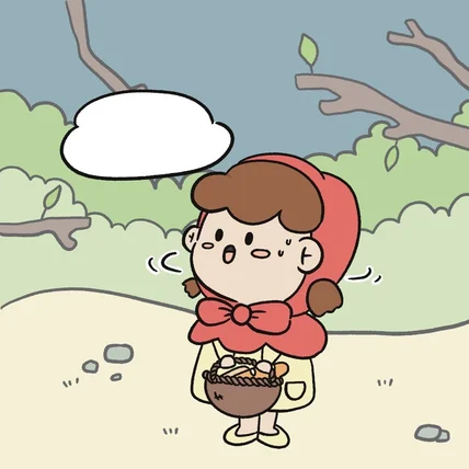 포트폴리오-동화<빨간모자> 패러디형 인스타툰