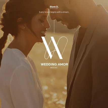 포트폴리오-[웨딩샵] Wedding Amor  웨딩샵 로고 디자인