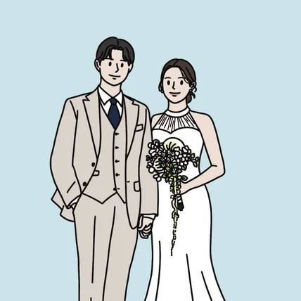 포트폴리오-웨딩사진 라인드로잉68