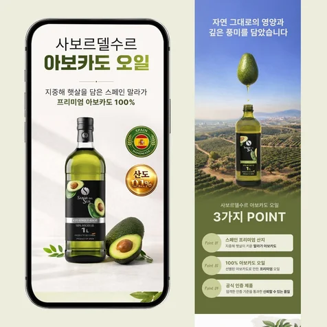포트폴리오-아보카도 오일 상세페이지 작업