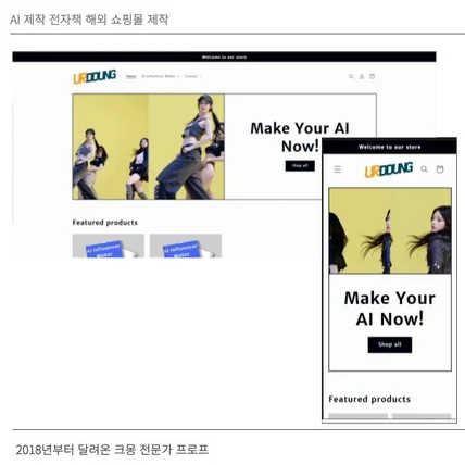 포트폴리오-AI 제작 전자책 해외 쇼핑몰 제작
