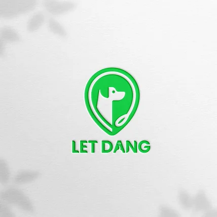 포트폴리오-반려견 산책어플 렛댕 로고디자인