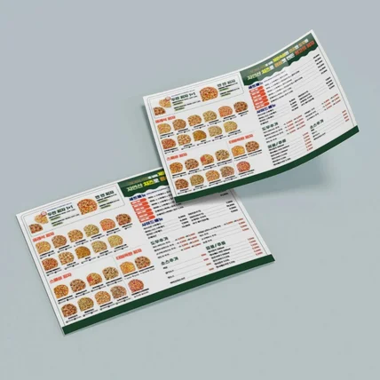 포트폴리오-피자탑 메뉴판 디자인