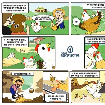 포트폴리오-에그리원 홍보 카툰