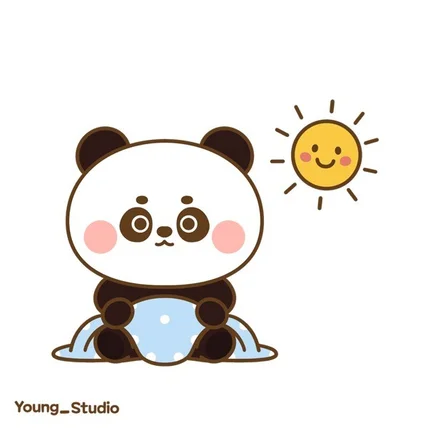 포트폴리오-판다 아침이야(움직이는 이모티콘)