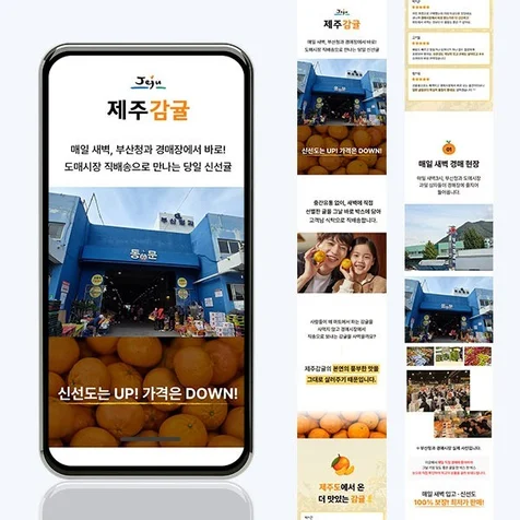 포트폴리오-[식품] 감귤 상세페이지 디자인 제작 건
