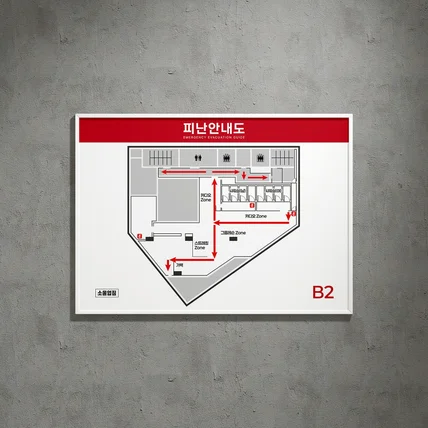 포트폴리오-위기 상황에서도 한눈에 이해되는 피난 동선 안내도 디자인