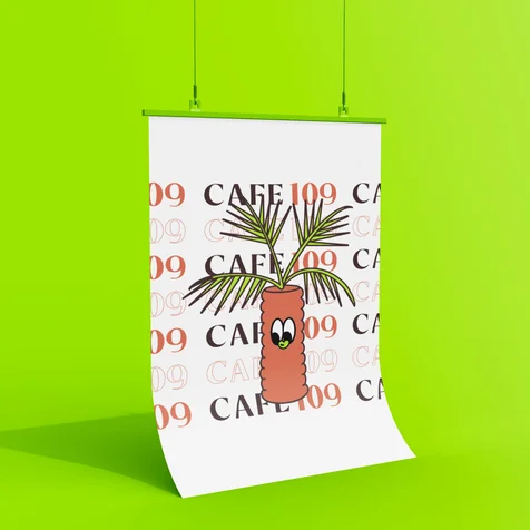 포트폴리오-로고디자인_야자수카페(cafe109)_캐릭터형 로고