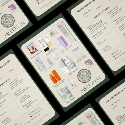 포트폴리오-Mildo Skin - 브로셔 디자인