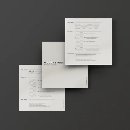 포트폴리오-[안내카드] 미니멀한 디자인의 브랜드 아이덴티티 안내엽서 디자인