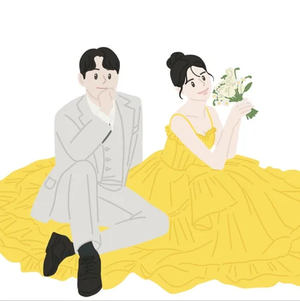 포트폴리오-웨딩사진 라인드로잉61