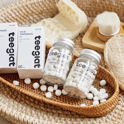 포트폴리오-[촬영,조명,보정] 티글렛 고체 치약 상세페이지용 촬영