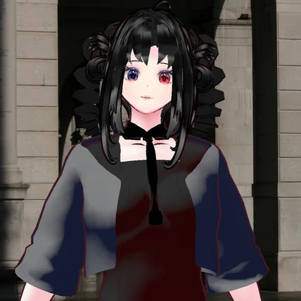 포트폴리오-포트폴리오 용 귀여운 양갈래 머리 여성