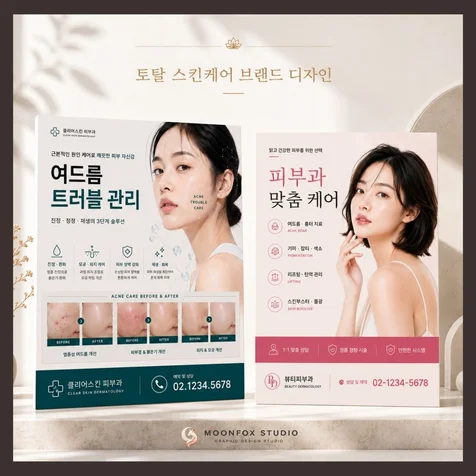 포트폴리오-#피부.에스테틱 브랜딩 전단 홍보 포스터 디자인#
