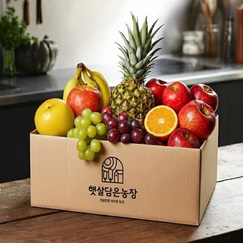 포트폴리오-햇살담은농장 로고디자인, 쇼핑몰로