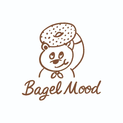 포트폴리오-베이커리 로고 bagel mood 제작