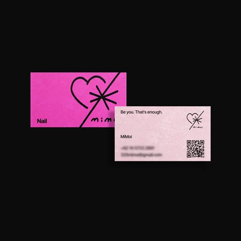 포트폴리오-[미용·뷰티] 네일 샵 MIMOI 명함디자인