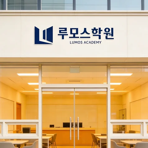 포트폴리오-루모스학원 교육 학원 로고 / BI 디자인