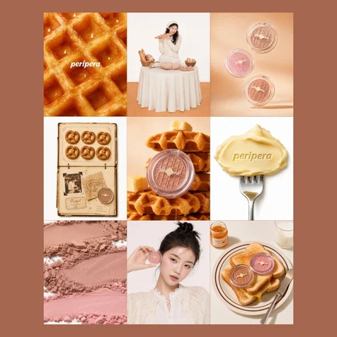 포트폴리오-(PERIPERA) 와플 베이커리 블러셔 SNS 이미지 제작